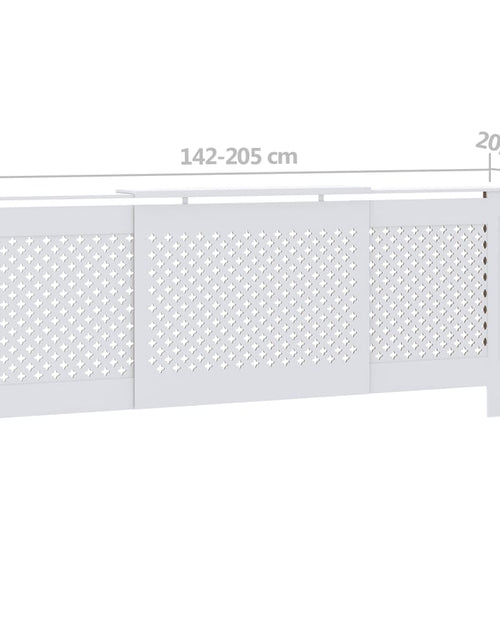 Загрузите изображение в средство просмотра галереи, Mască pentru calorifer, alb, 205 cm, MDF Lando - Lando
