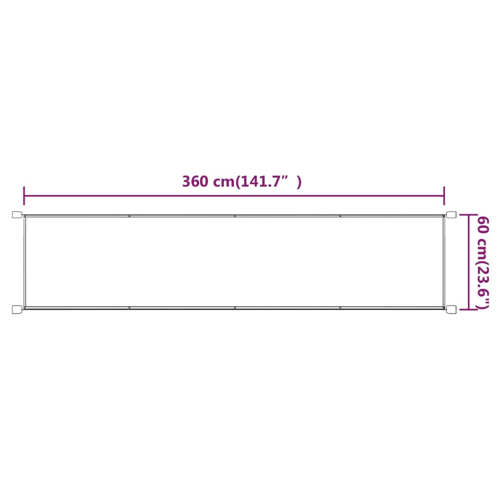 Copertină verticală, teracotă, 60x360 cm, țesătură Oxford Lando - Lando