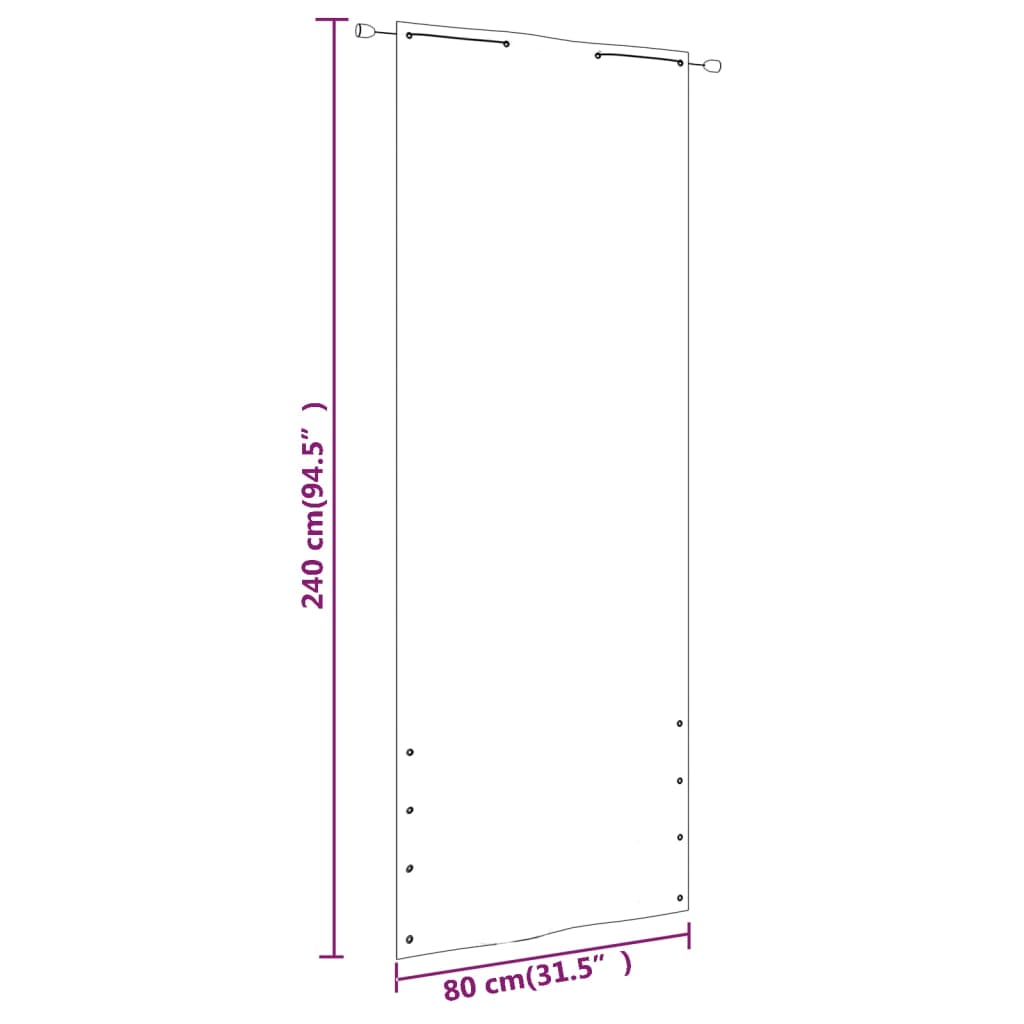 Paravan de balcon, albastru, 80 x 240 cm, țesătură oxford Lando - Lando