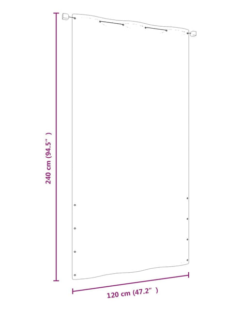Загрузите изображение в средство просмотра галереи, Paravan de balcon, negru, 120 x 240 cm, țesătură oxford Lando - Lando
