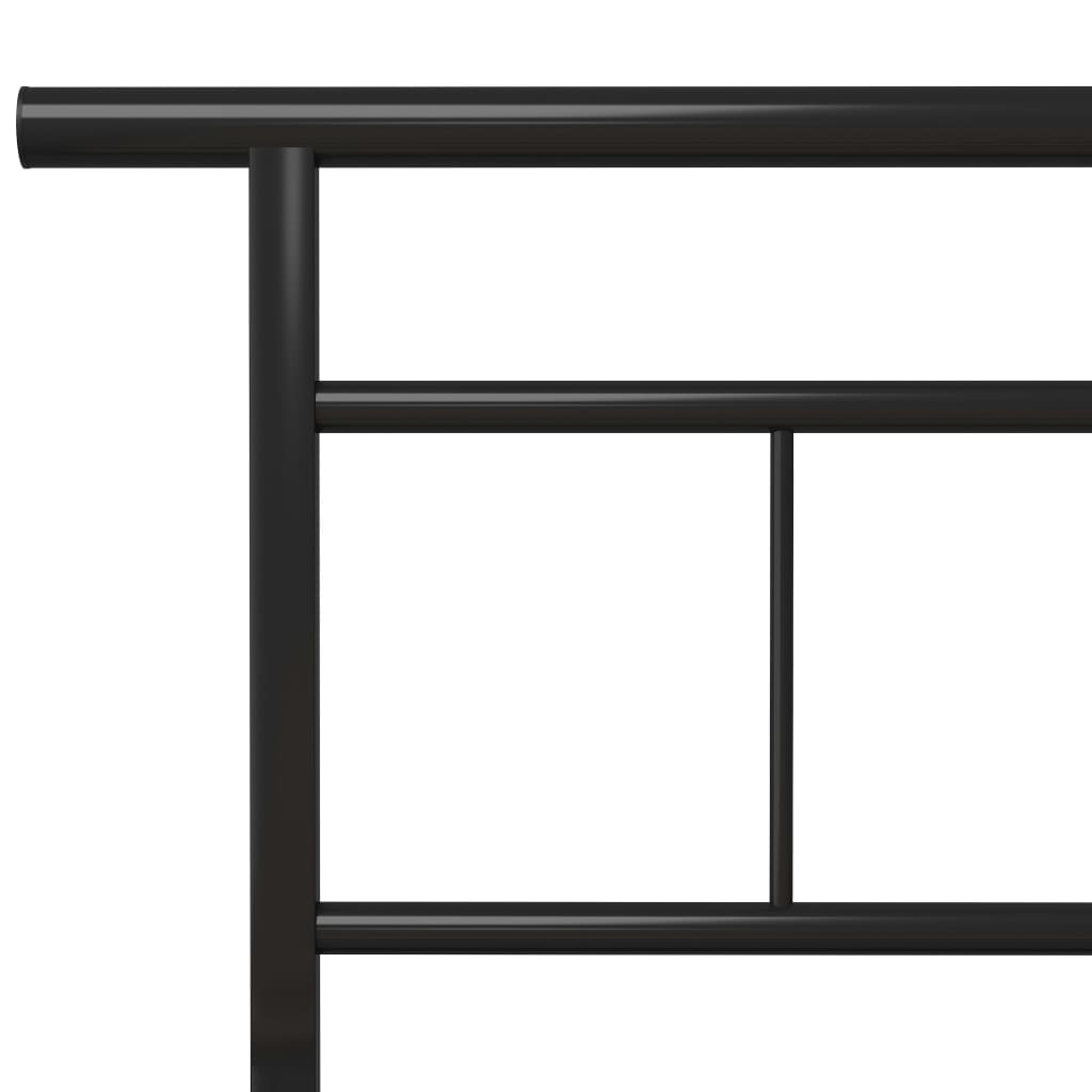 Cadru de pat, negru, 100 x 200 cm, metal - Lando