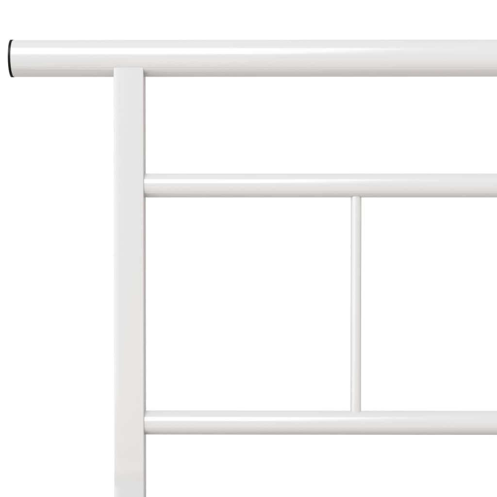 Cadru de pat, alb, 100 x 200 cm, metal - Lando