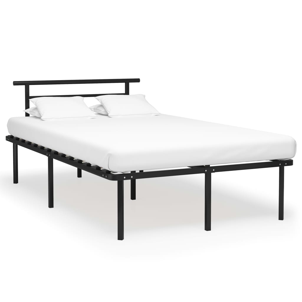 Cadru de pat, negru, 120 x 200 cm, metal - Lando