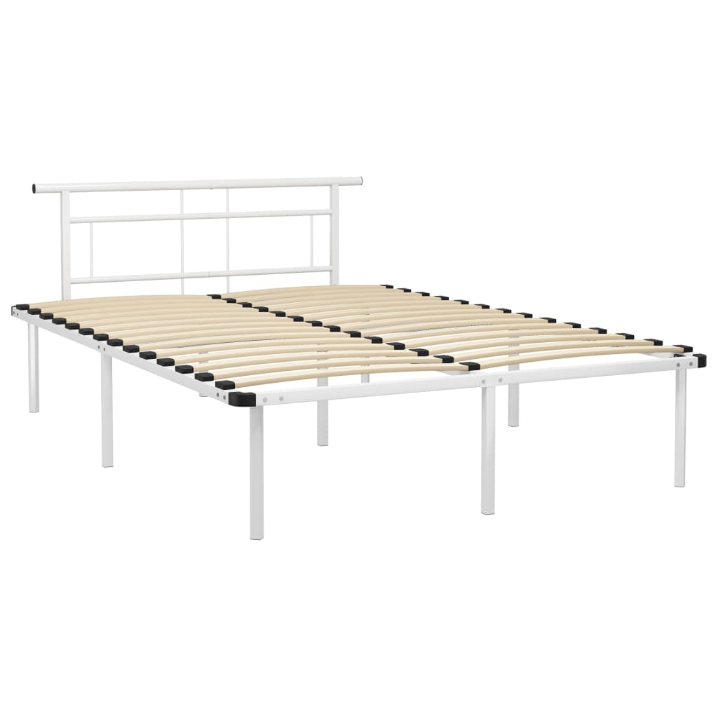 Cadru de pat, alb, 140 x 200 cm, metal - Lando