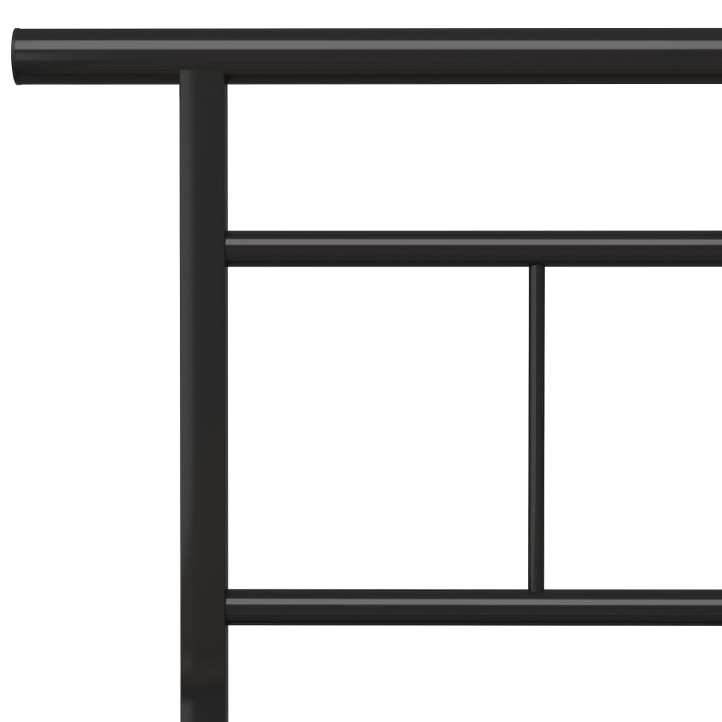 Cadru de pat, negru, 200 x 200 cm, metal - Lando