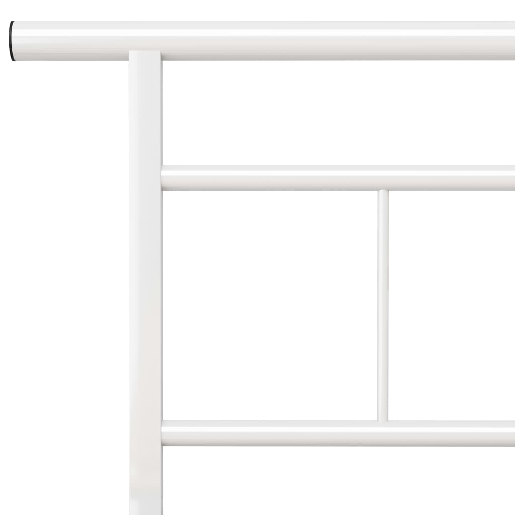 Cadru de pat, alb, 200 x 200 cm, metal - Lando