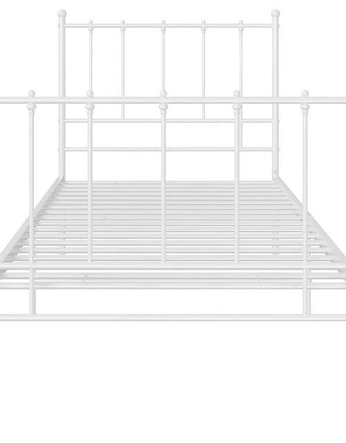 Încărcați imaginea în vizualizatorul Galerie, Cadru de pat, alb, 90x200 cm, metal - Lando
