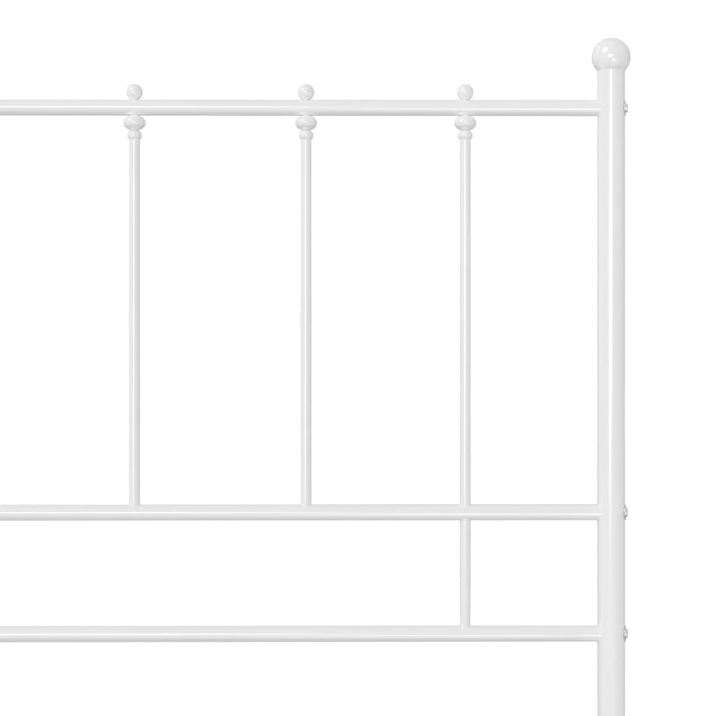Cadru de pat, alb, 90x200 cm, metal - Lando
