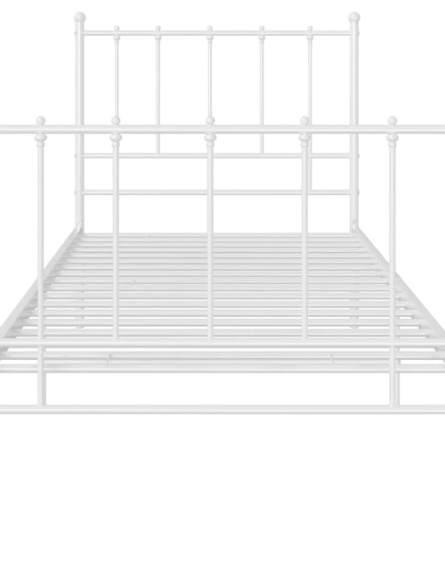 Încărcați imaginea în vizualizatorul Galerie, Cadru de pat, alb, 100x200 cm, metal - Lando
