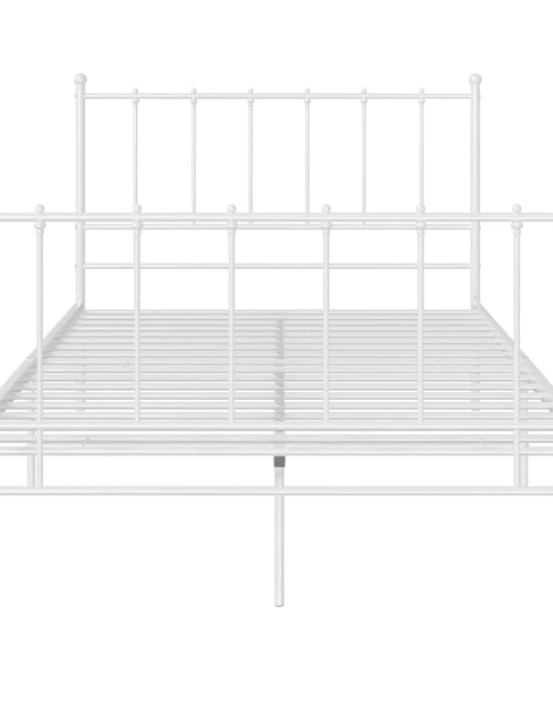Încărcați imaginea în vizualizatorul Galerie, Cadru de pat, alb, 120x200 cm, metal - Lando
