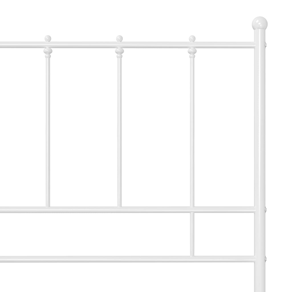 Cadru de pat, alb, 120x200 cm, metal - Lando