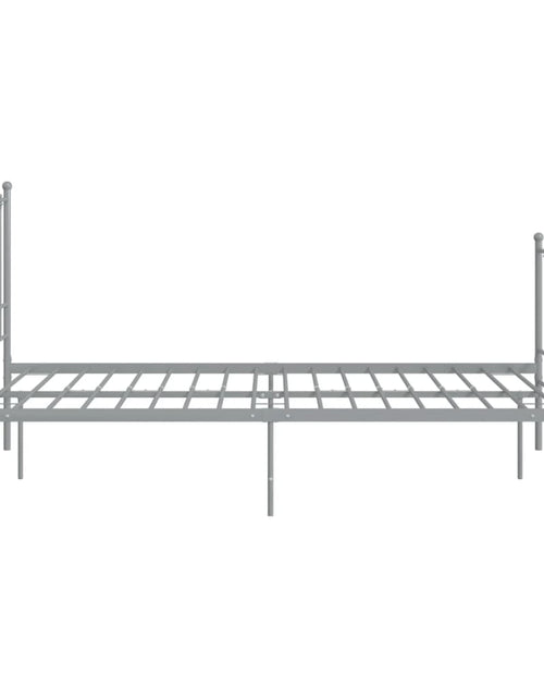 Загрузите изображение в средство просмотра галереи, Cadru de pat, gri, 120x200 cm, metal - Lando
