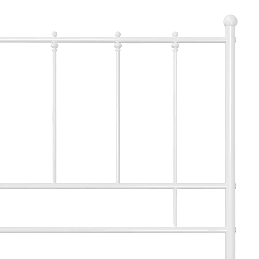Cadru de pat, alb, 180x200 cm, metal - Lando