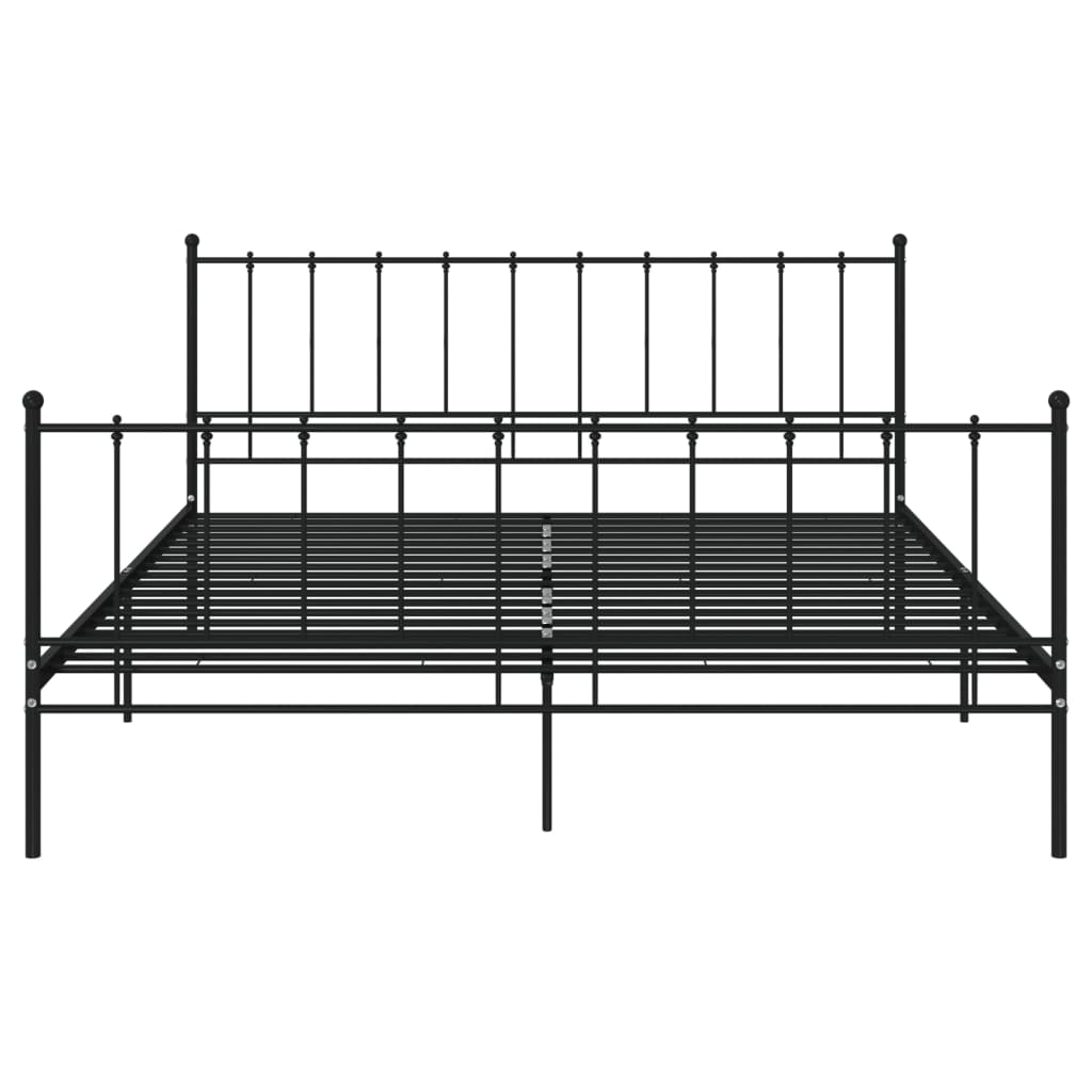 Cadru de pat, negru, 200x200 cm, metal - Lando