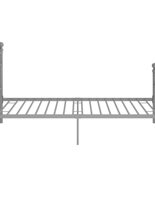 Загрузите изображение в средство просмотра галереи, Cadru de pat, gri, 100x200 cm, metal - Lando
