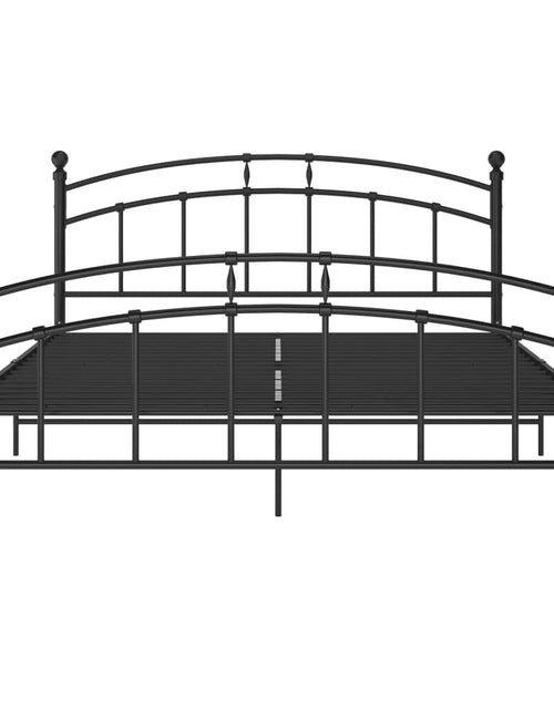 Încărcați imaginea în vizualizatorul Galerie, Cadru de pat, negru, 140x200 cm, metal - Lando
