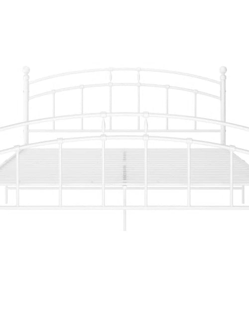 Încărcați imaginea în vizualizatorul Galerie, Cadru de pat, alb, 140x200 cm, metal - Lando
