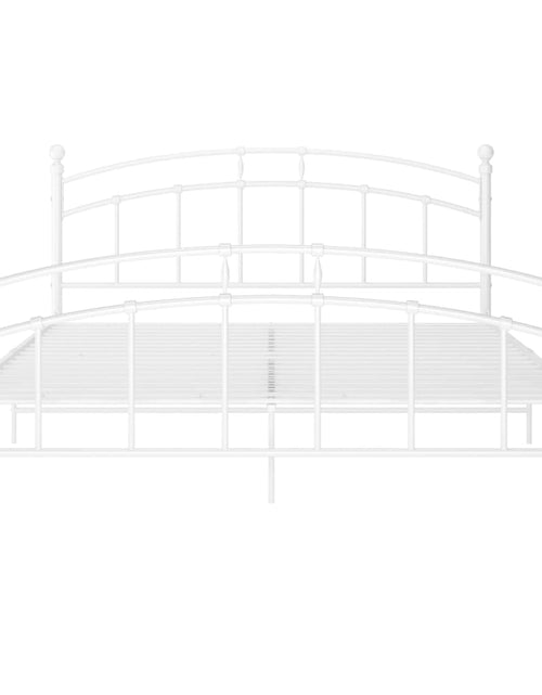 Încărcați imaginea în vizualizatorul Galerie, Cadru de pat, alb, 160x200 cm, metal - Lando
