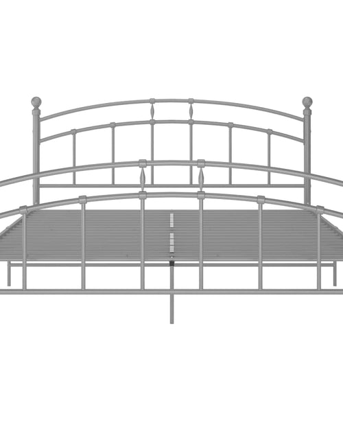 Încărcați imaginea în vizualizatorul Galerie, Cadru de pat, gri, 160x200 cm, metal - Lando
