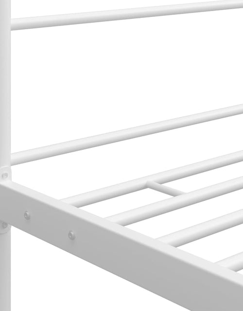 Încărcați imaginea în vizualizatorul Galerie, Cadru de pat cu baldachin, alb, 160x200 cm, metal - Lando
