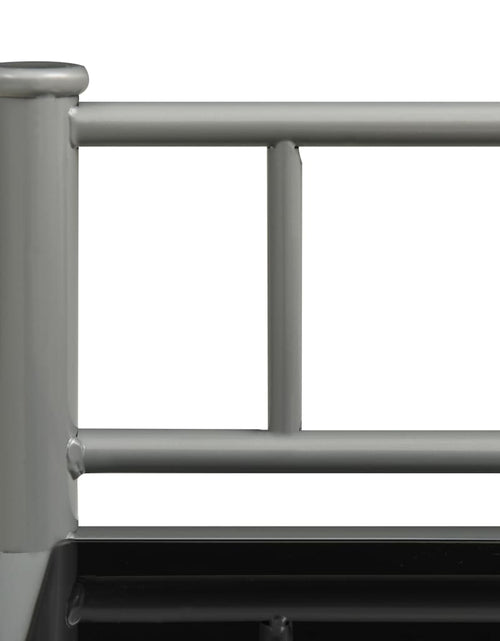 Загрузите изображение в средство просмотра галереи, Noptieră, gri și negru, 45x34,5x60,5 cm, metal și sticlă - Lando
