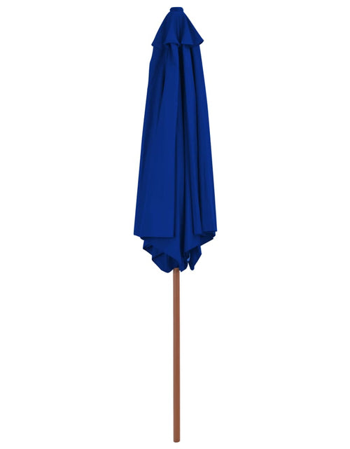 Загрузите изображение в средство просмотра галереи, Umbrelă de soare exterior cu stâlp din lemn, albastru, 270 cm Lando - Lando
