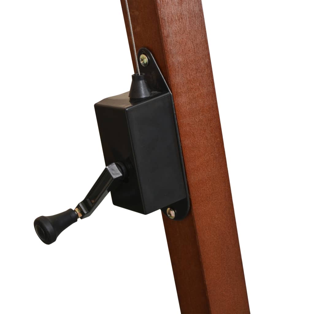 Umbrelă suspendată cu stâlp, antracit, 3,5x2,9 m, lemn brad Lando - Lando