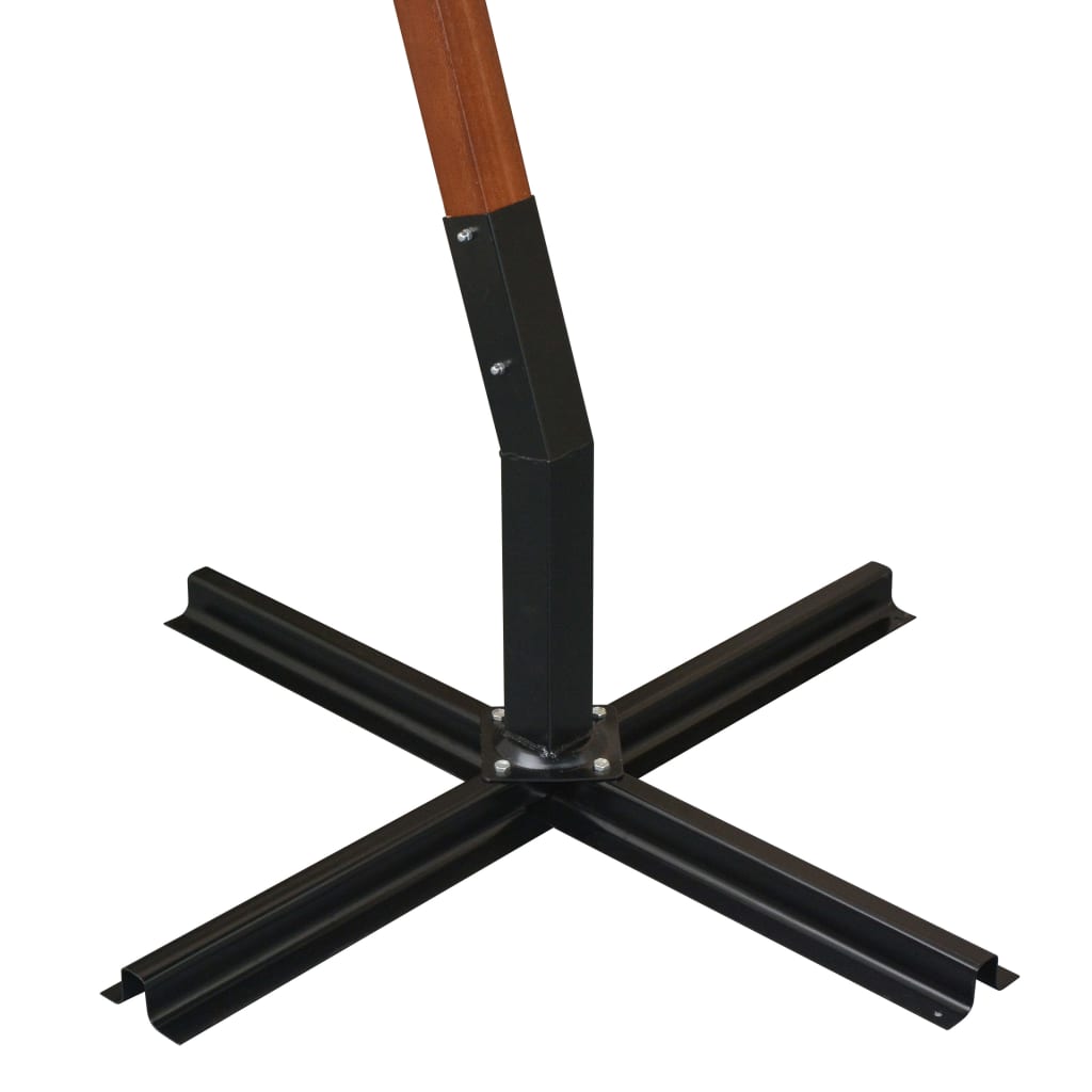 Umbrelă suspendată cu stâlp gri taupe 3x3 m lemn masiv de brad Lando - Lando