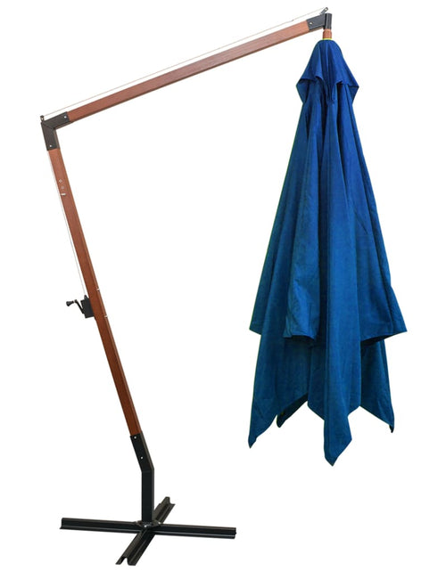 Загрузите изображение в средство просмотра галереи, Umbrelă suspendată cu stâlp, albastru azuriu, 3x3 m, lemn brad Lando - Lando
