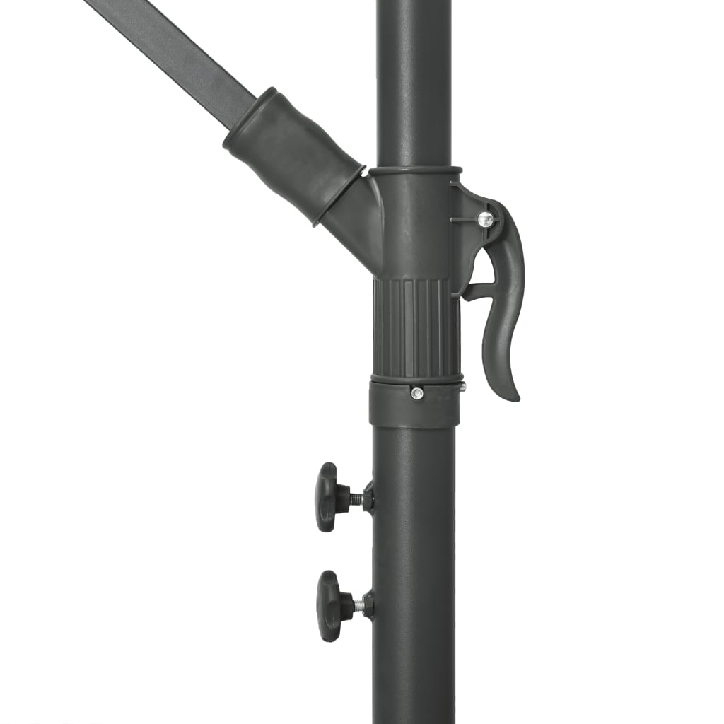 Lando-Umbrelă suspendată cu LED-uri și stâlp de oțel, cărămiziu- mobila