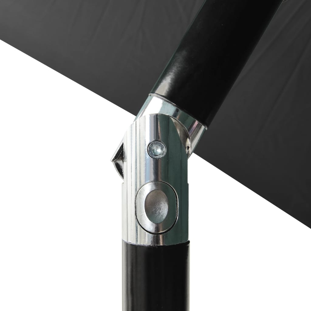 Umbrelă de soare cu LED-uri și stâlp din oțel, antracit, 2x3 m Lando - Lando