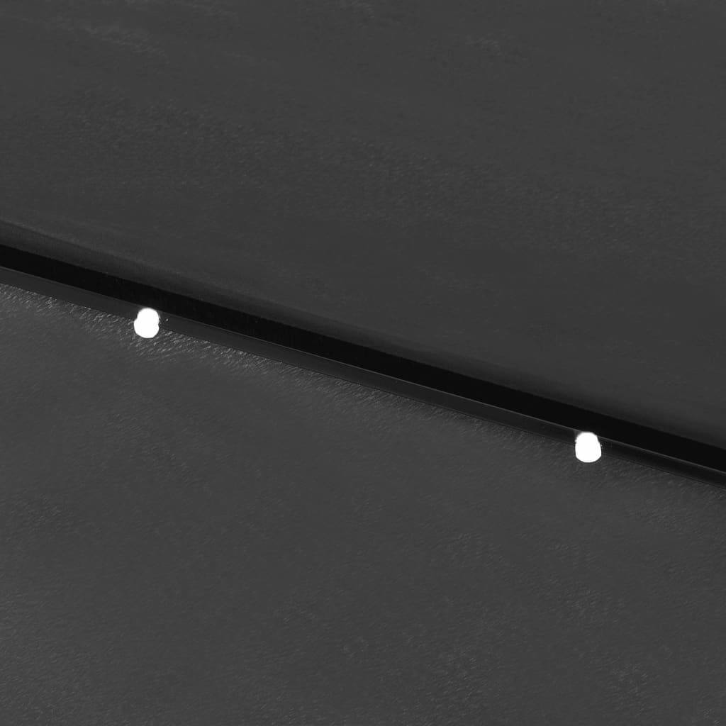 Lando-Umbrelă de soare cu LED-uri și stâlp din oțel, antracit, 2x3 m- mobila