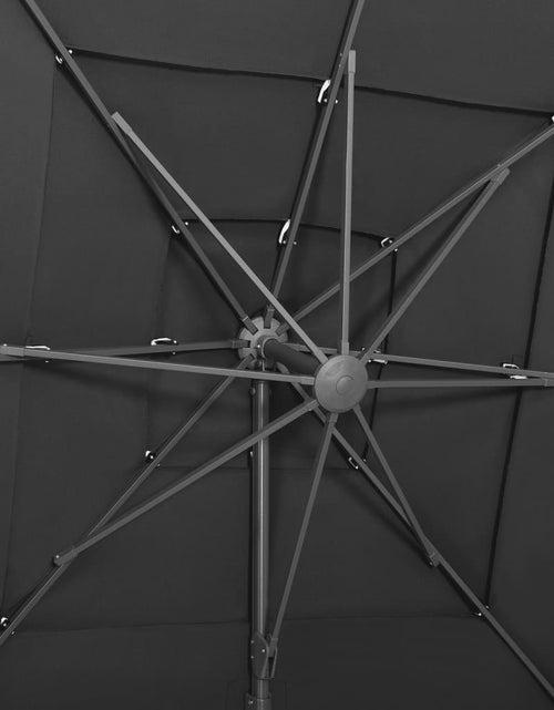 Încărcați imaginea în vizualizatorul Galerie, Umbrelă de soare 4 niveluri, stâlp aluminiu antracit 250x250 cm - Lando
