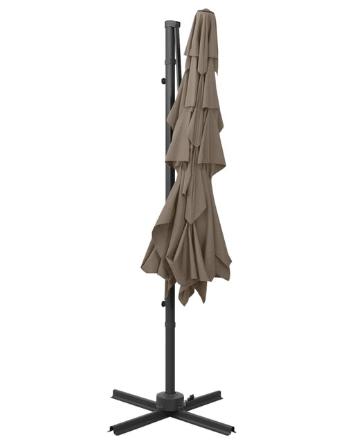 Încărcați imaginea în vizualizatorul Galerie, Umbrelă de soare 4 niveluri stâlp aluminiu gri taupe 250x250 cm Lando - Lando

