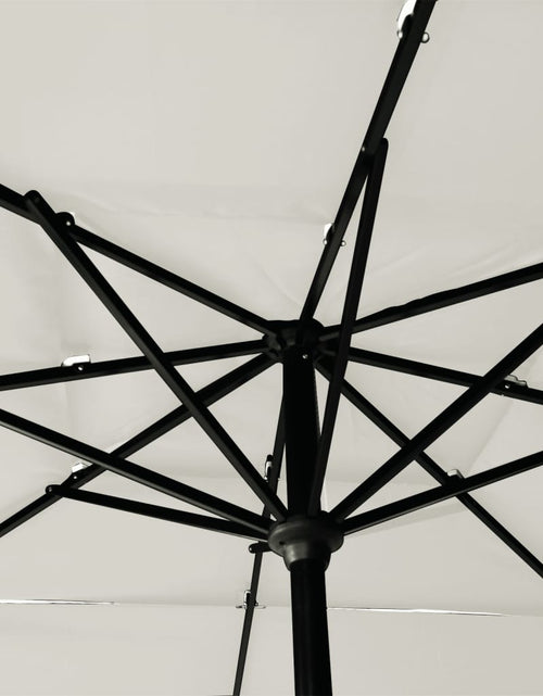 Încărcați imaginea în vizualizatorul Galerie, Umbrelă de soare 3 niveluri, stâlp aluminiu, nisipiu, 2,5x2,5 m Lando - Lando
