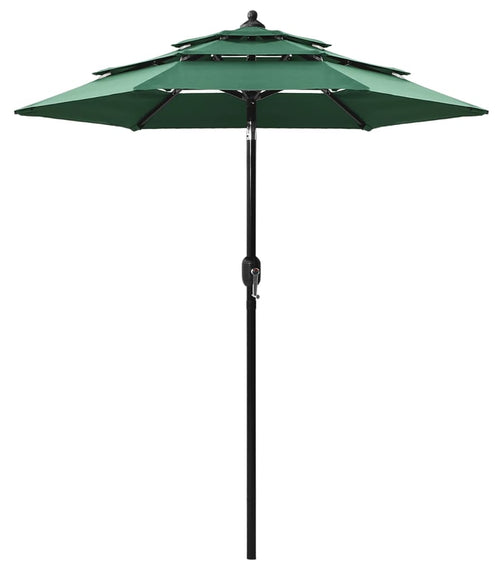 Încărcați imaginea în vizualizatorul Galerie, Lando-Umbrelă de soare 3 niveluri, stâlp de aluminiu, verde, 2 m- mobila
