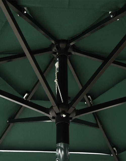 Încărcați imaginea în vizualizatorul Galerie, Umbrelă de soare 3 niveluri, stâlp de aluminiu, verde, 2 m Lando - Lando
