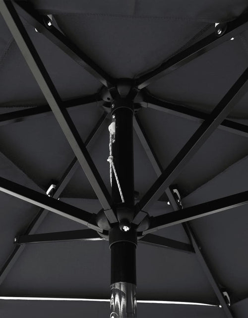 Încărcați imaginea în vizualizatorul Galerie, Umbrelă de soare 3 niveluri, stâlp de aluminiu, antracit, 2 m Lando - Lando
