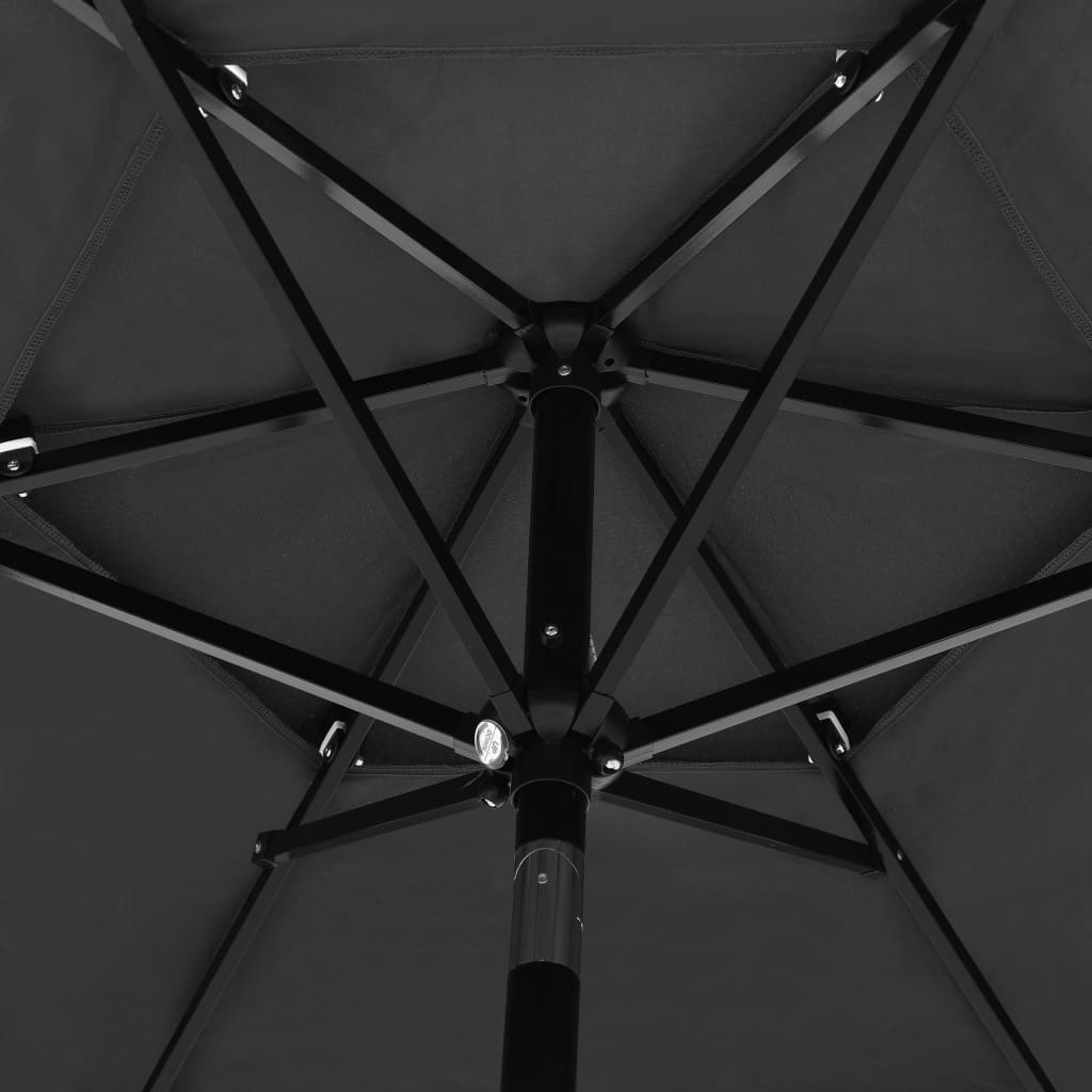 Umbrelă de soare 3 niveluri, stâlp de aluminiu, antracit, 2,5 m Lando - Lando