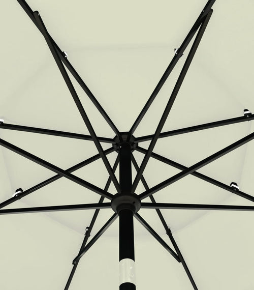 Încărcați imaginea în vizualizatorul Galerie, Lando-Umbrelă de soare 3 niveluri, stâlp de aluminiu, nisipiu, 3,5 m- mobila
