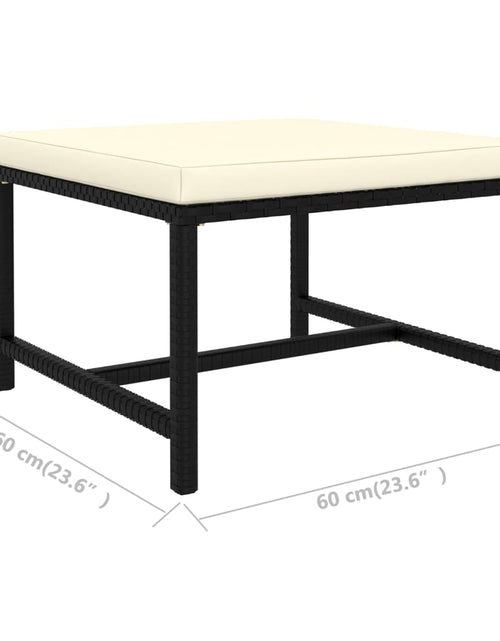 Загрузите изображение в средство просмотра галереи, Set mobilier de grădină cu perne, 4 piese, negru, poliratan - Lando
