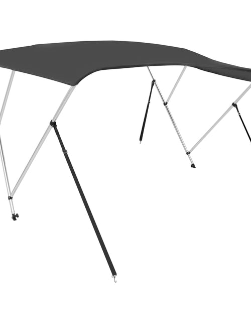 Загрузите изображение в средство просмотра галереи, Parasolar barcă Bimini cu 3 arcuri, antracit, 183x160x137 cm Lando - Lando
