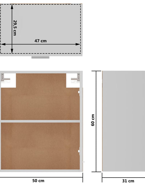 Încărcați imaginea în vizualizatorul Galerie, Dulapuri suspendate, 2 buc., alb, 50x31x60 cm, PAL - Lando
