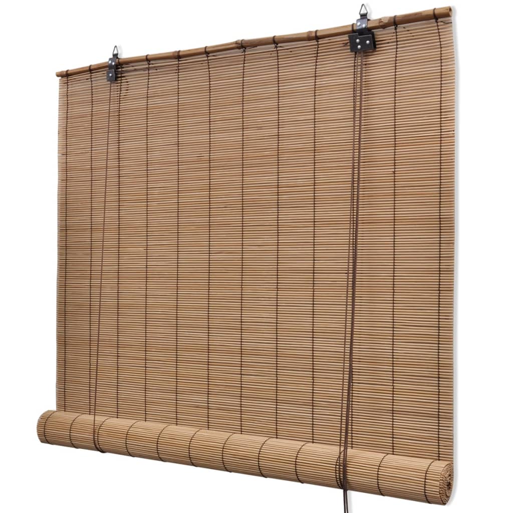 Jaluzele din bambus tip rulou, 2 buc., maro, 80 x 160 cm - Lando