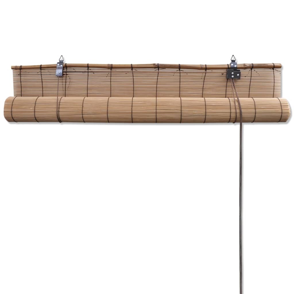 Jaluzele din bambus tip rulou, 2 buc., maro, 120 x 220 cm - Lando