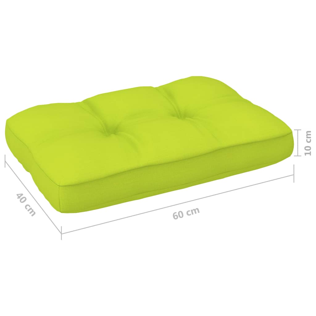 Pernă pentru canapea din paleți, verde aprins, 60 x 40 x 10 cm Lando - Lando