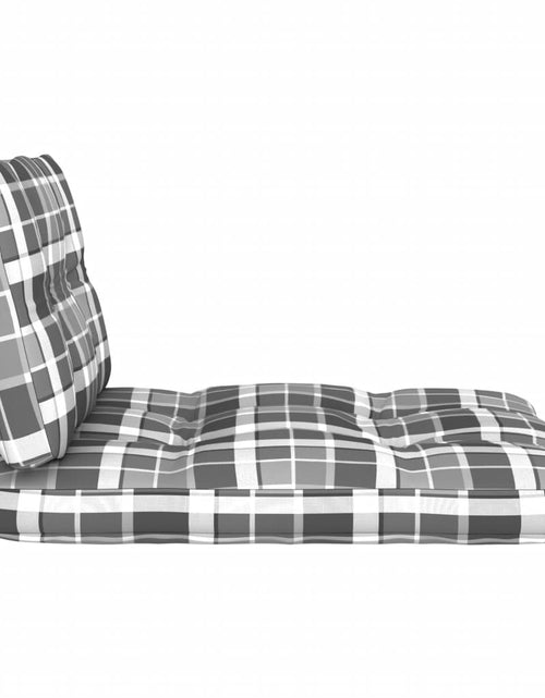 Încărcați imaginea în vizualizatorul Galerie, Perne pentru canapea din paleți, 2 buc., gri, model carouri Lando - Lando
