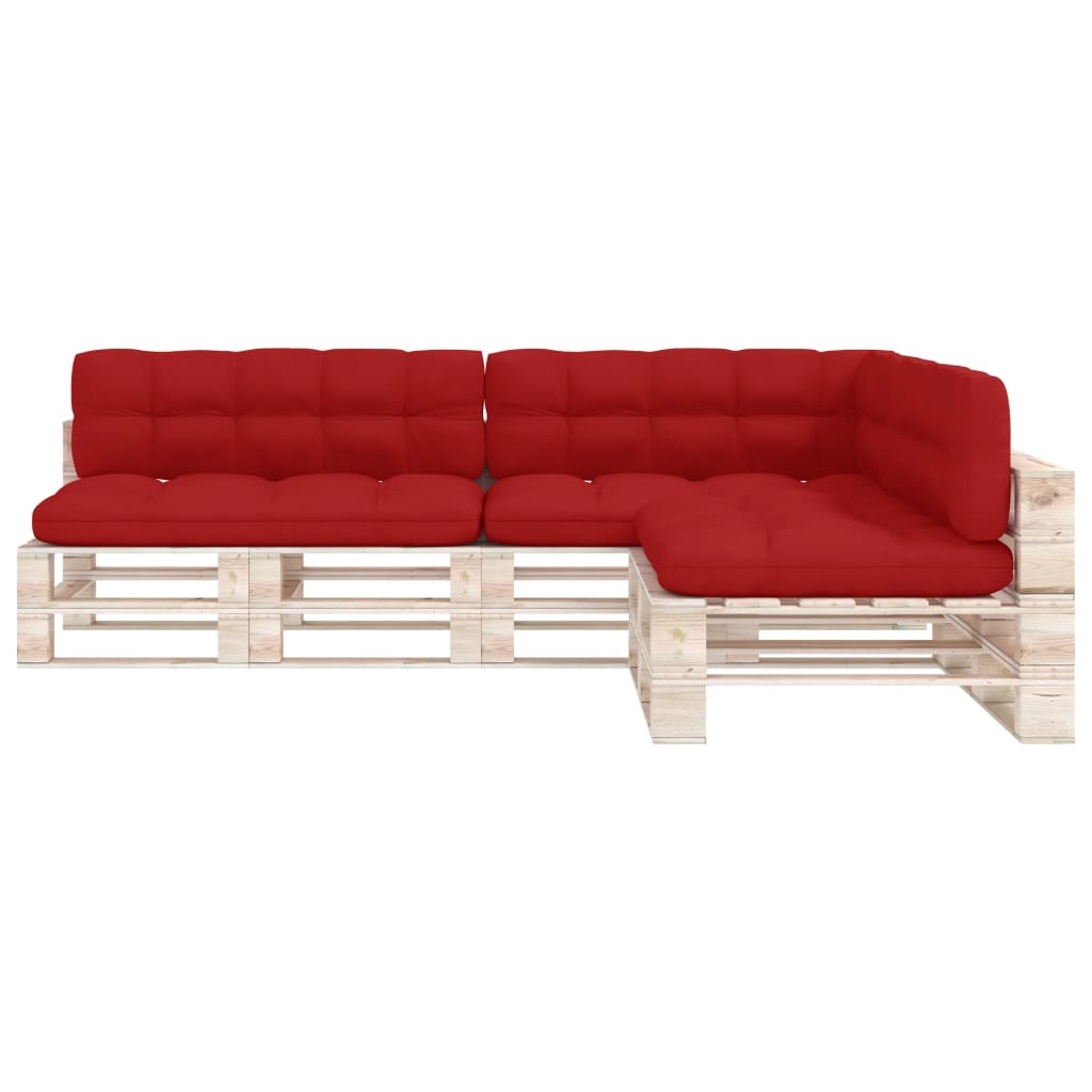 Perne canapea din paleți, 7 buc, roșu Lando - Lando