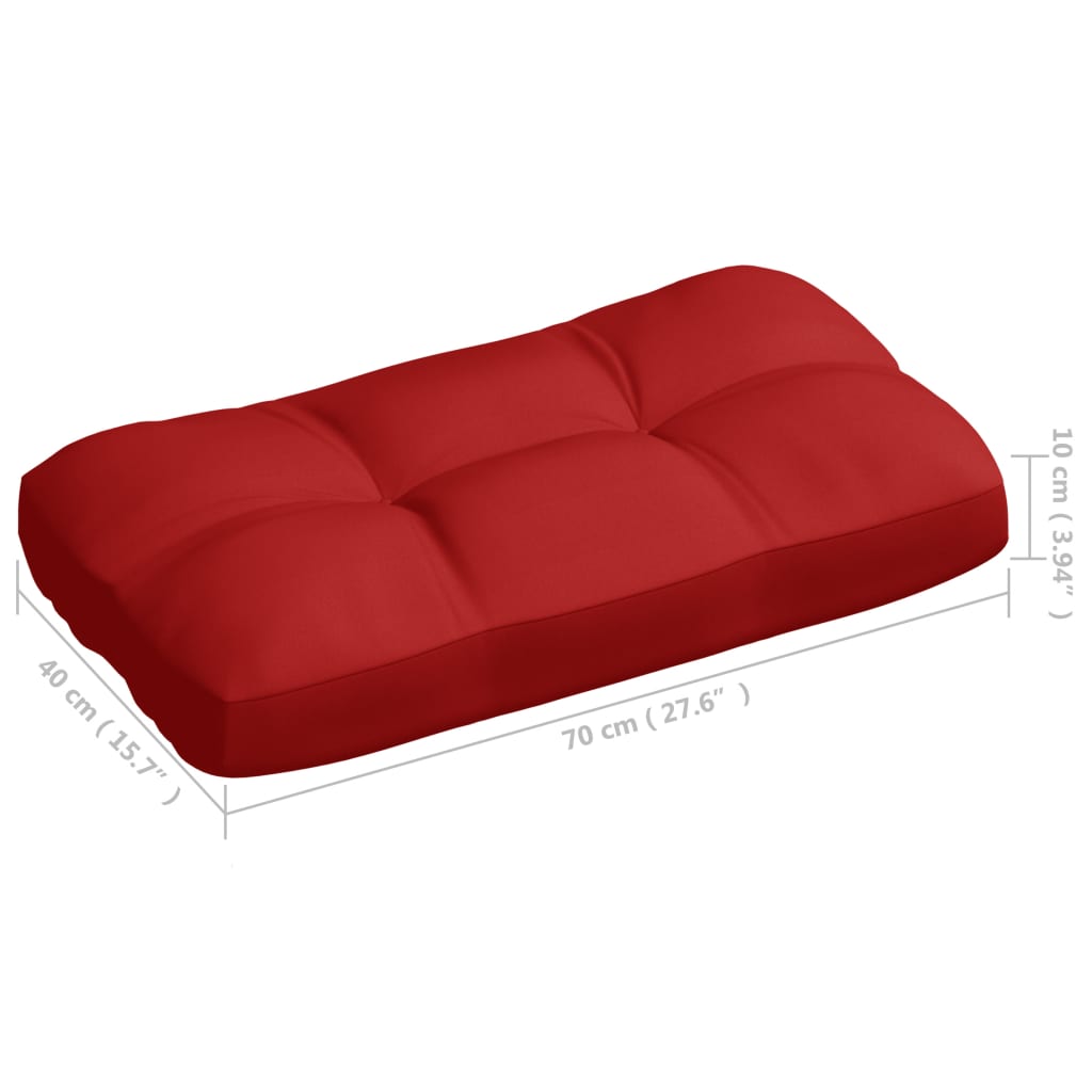 Perne canapea din paleți, 7 buc, roșu Lando - Lando