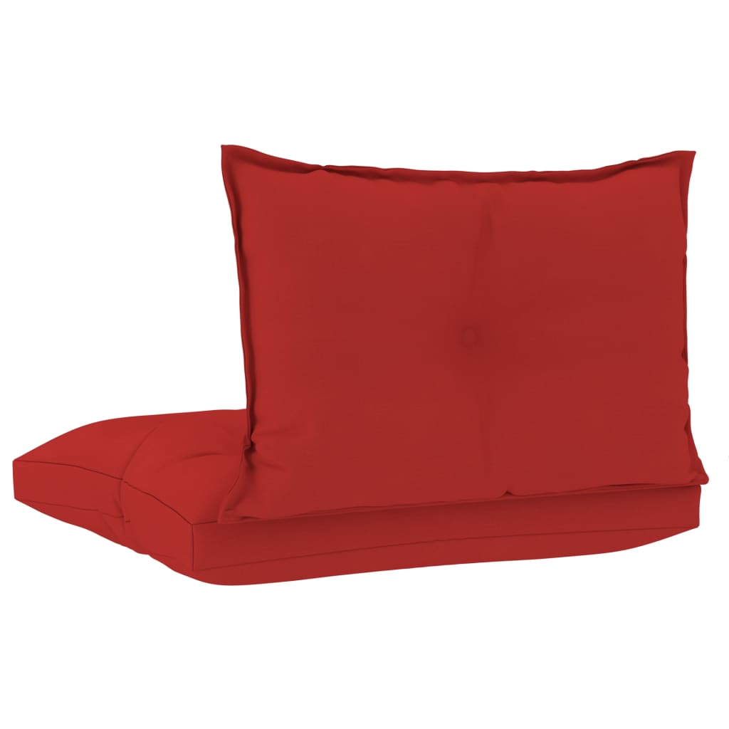 Perne de canapea din paleți, 2 buc. roșu, material textil Lando - Lando
